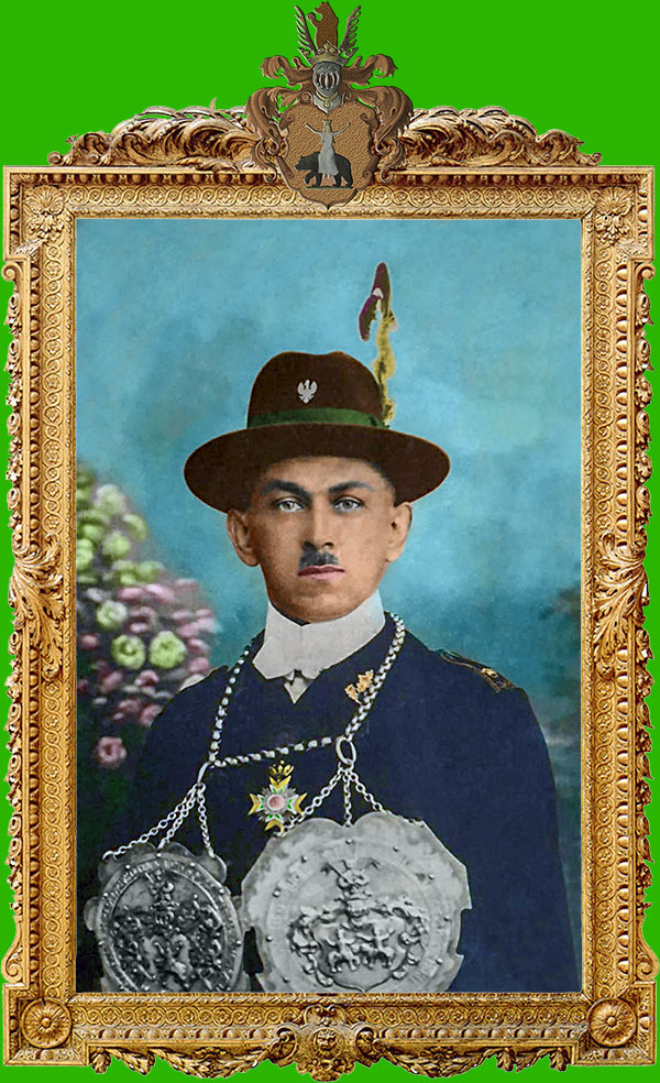 Leon Klichowski Król Kurkowy w 1927 r.